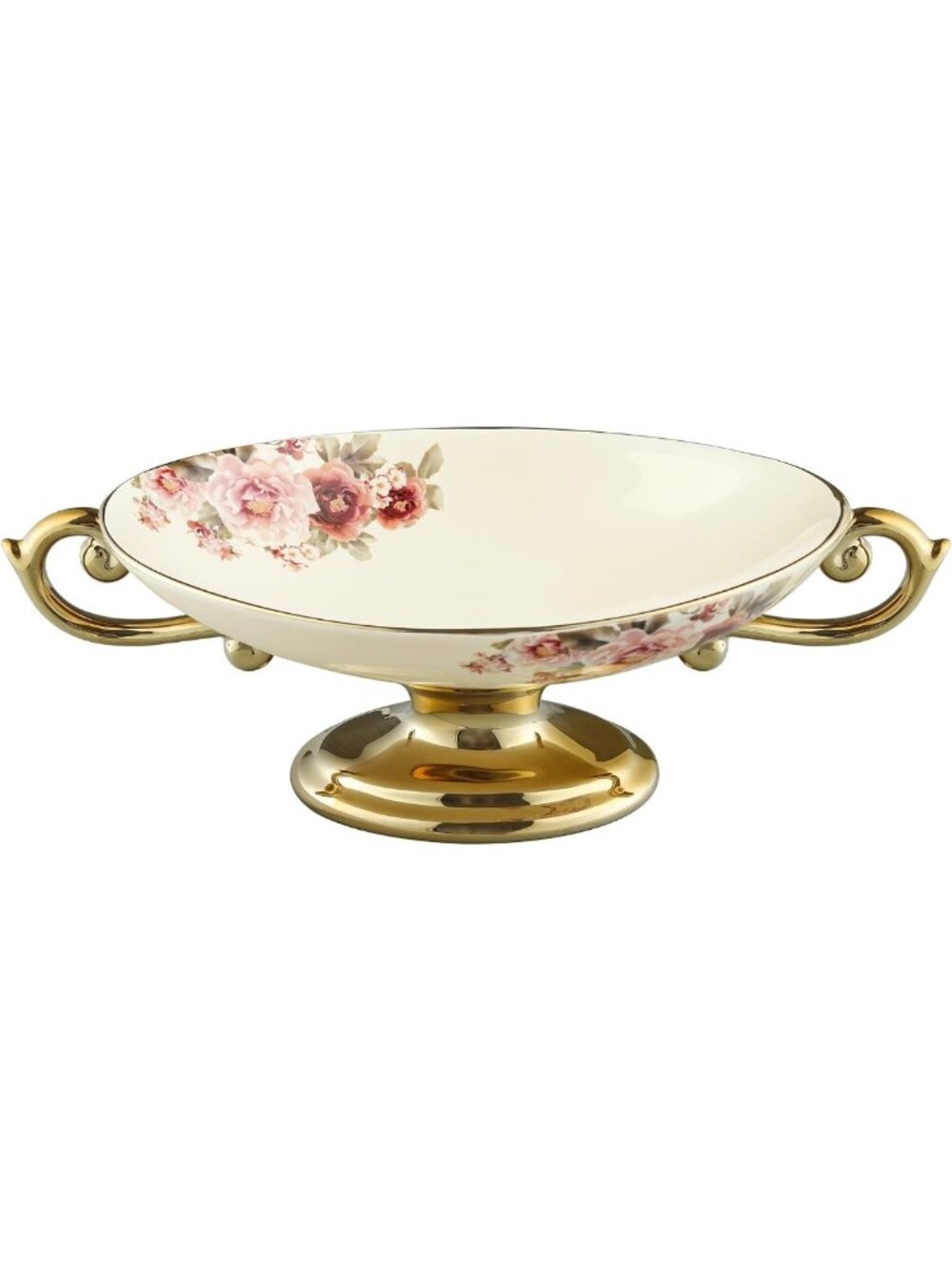 Elegant Floral Footed Fruit Bowl - Perfect for Parties & Home Decor